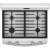 Whirlpool WGG555S0BW - Cooktop View