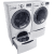 LG SteamDryer Series DLEX3570W - White Laundry Pair with SideKick Pedestals