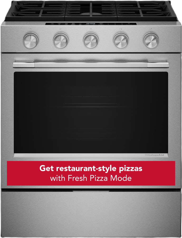 KitchenAid KSGS430SPS0 30 in. Slide-In Gas Range in Stainless Steel – view 1