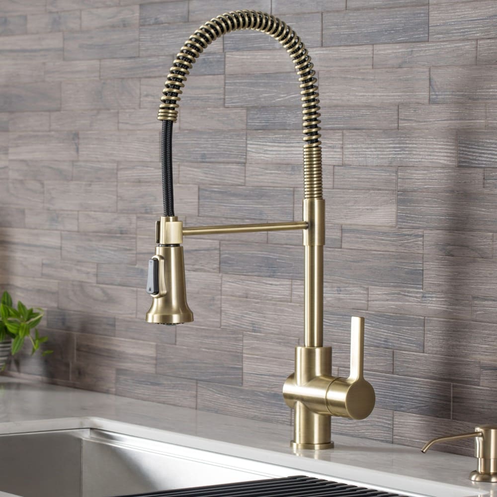 Kraus KPF1690BG Single Handle Commercial Kitchen Faucet with 3