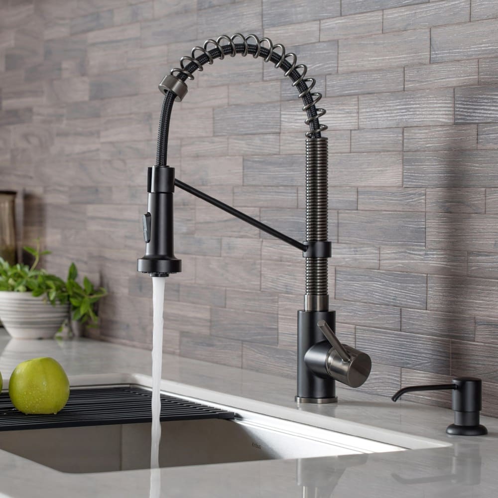 Kraus KPF1610MBSB Single Handle Commercial Kitchen Faucet with 1.8