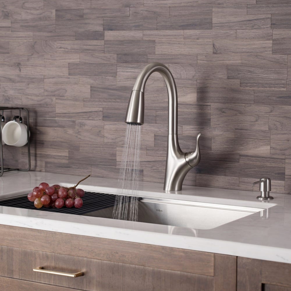Kraus Kpf1674sfs Single Handle Kitchen Faucet With 1 8 Gmp Flow