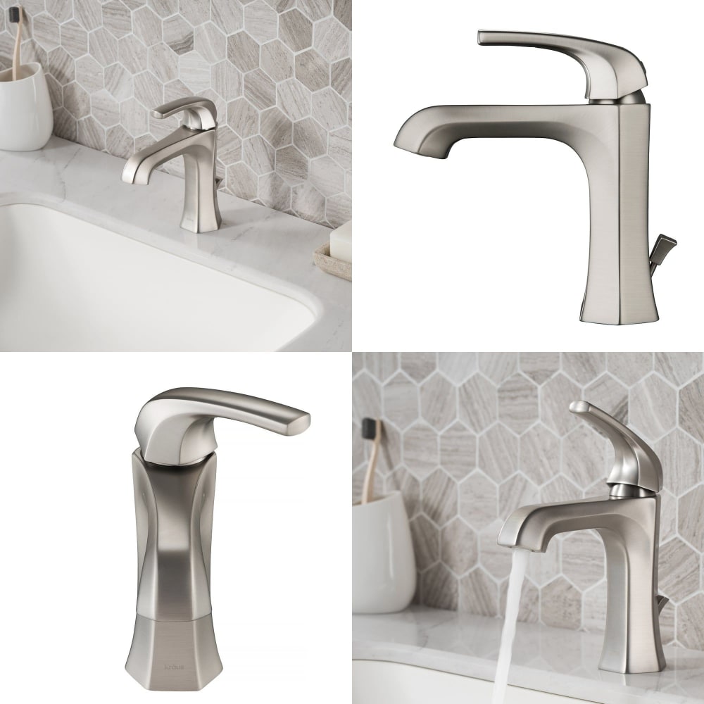 Kraus KBF1211SFS Single Handle Bathroom Faucet with 1.2 GMP Flow Rate