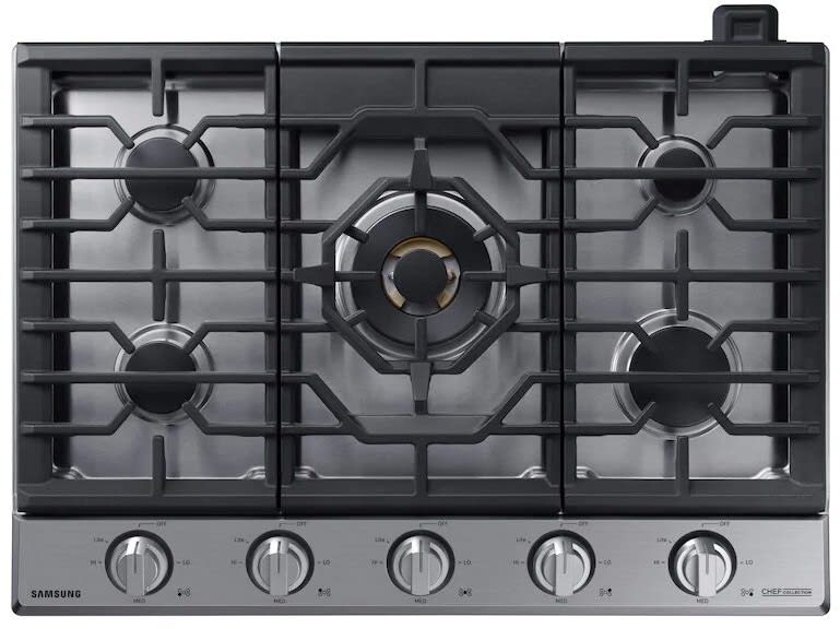 Samsung NA30N9755TS 30 Inch Smart Gas Cooktop with WiFi, Bluetooth, 22K BTU Dual Brass Power