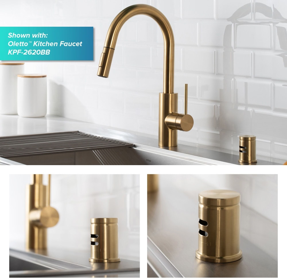 Kraus KAG1BB 2 ½ Inch Dishwasher Air Gap with Air Gap Kit, Solid Brass