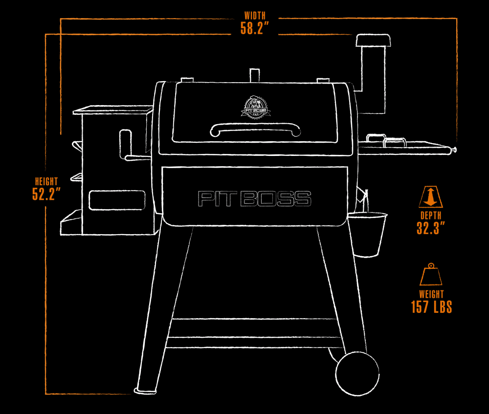 Pit Boss 10537 58 Inch Wood Pellet Grill with 849 Sq. In. Cooking