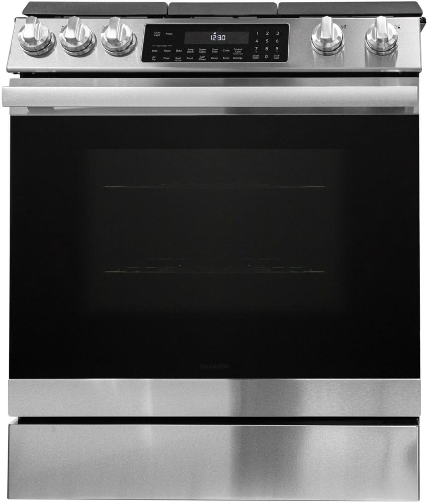 Sharp SSG3065JS 30 Inch SlideIn Gas Range with 5 Sealed Burners, 6.1