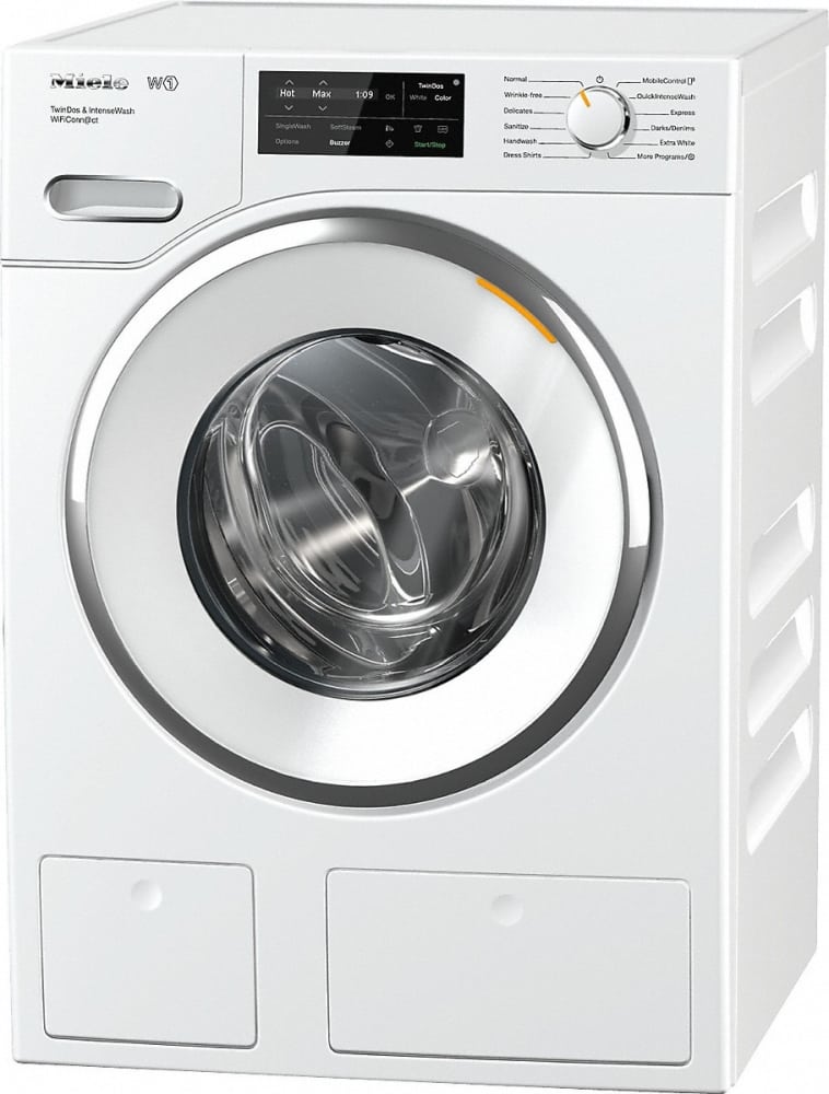 Miele MIWADREL4 SidebySide on Pedestals Washer & Dryer Set with Front Load Washer and Electric