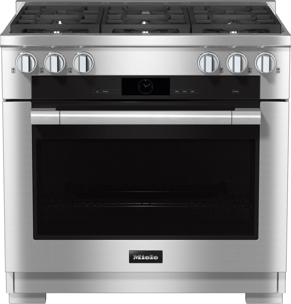 Miele HR19343GDFCTS 36 Inch Freestanding Dual Fuel Smart Range with 6