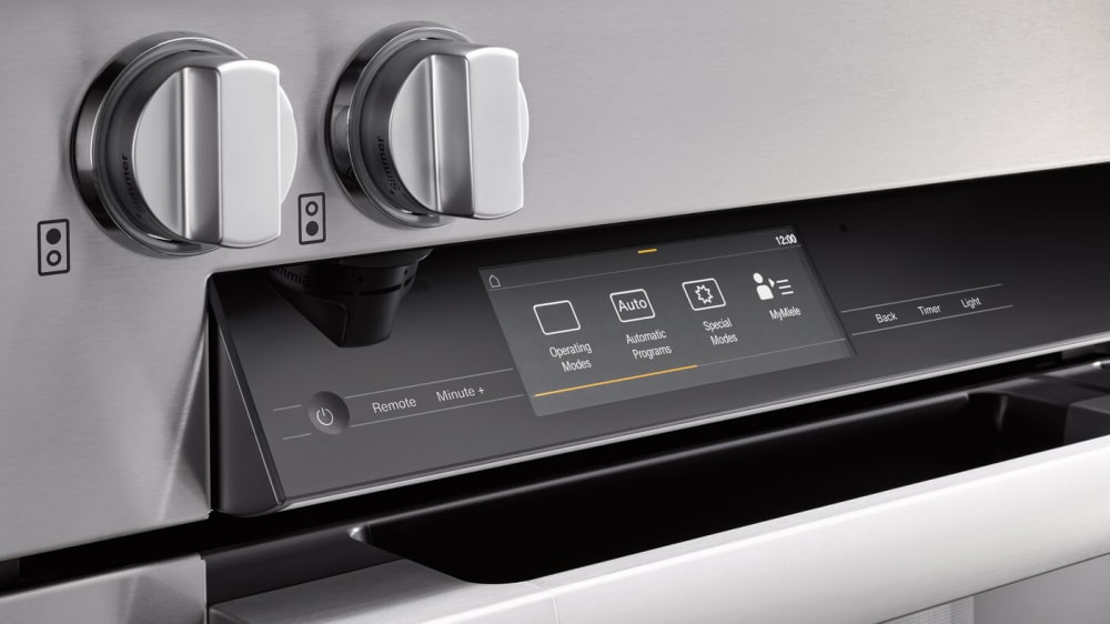 Miele HR19353GDFGRCTS 36 Inch Freestanding Dual Fuel Smart Range with 4