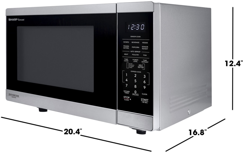 Sharp SMC1464KS 1.4 cu. ft. Countertop Microwave Oven with 1,100