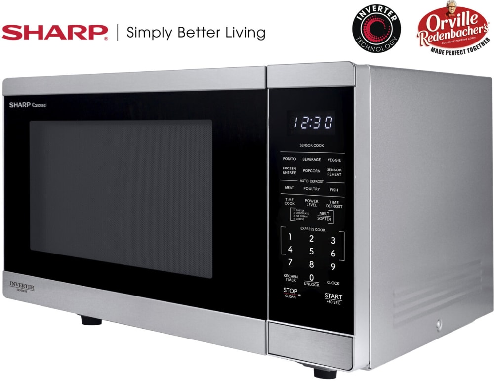 Sharp SMC1464KS 1.4 cu. ft. Countertop Microwave Oven with 1,100