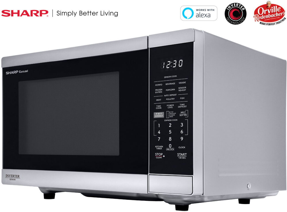 Sharp SMC1469KS 1.4 cu. ft. Countertop Smart Microwave Oven with