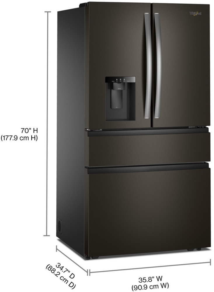 Whirlpool WRMF3636SV 36 Inch Freestanding 4-Door French Door