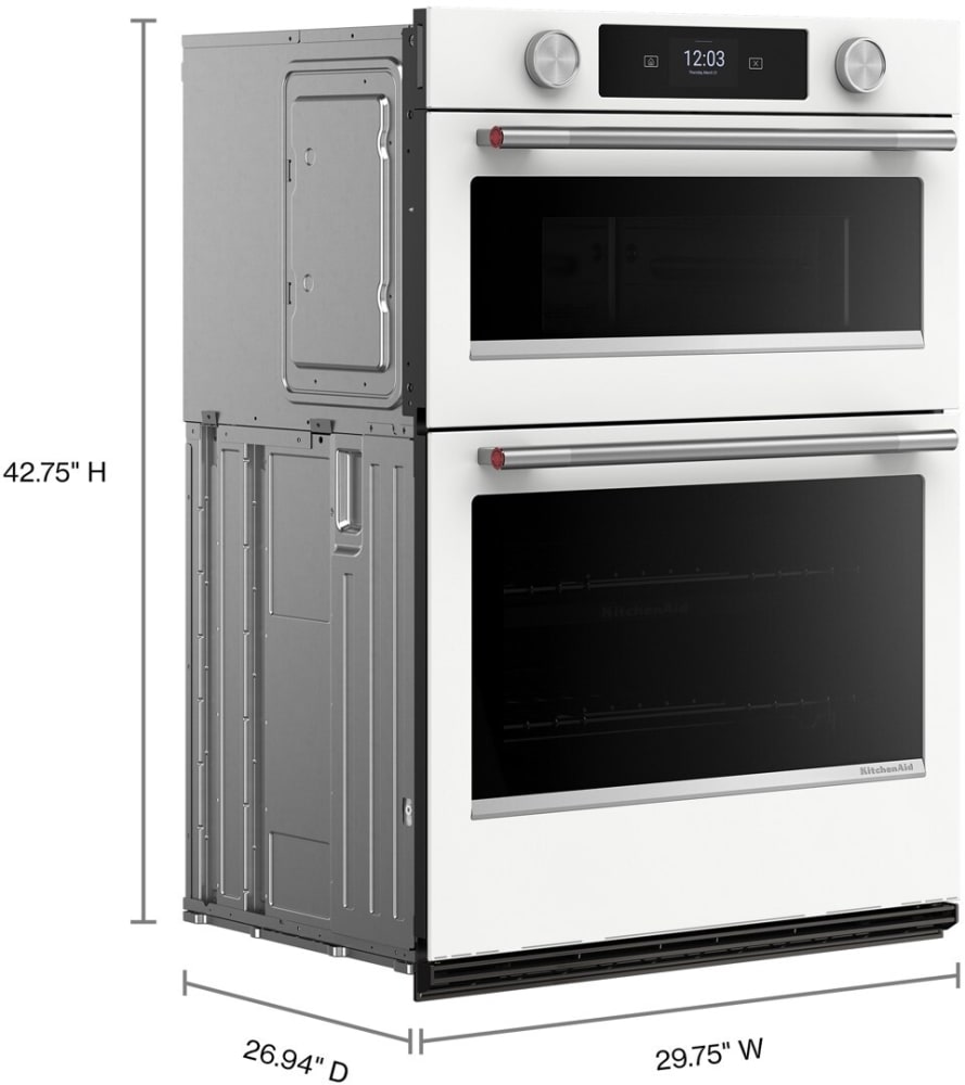 KitchenAid KOEC730SWH 30 Inch Double Combination Smart Electric