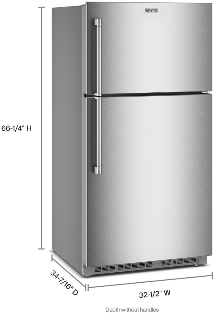 Maytag MRTX7621TZ 33 Inch Top Freezer Refrigerator with 21 Cu. Ft