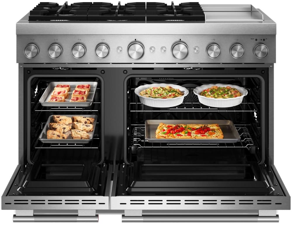 KitchenAid KFDD948SSS 48 Freestanding Dual Fuel Range with 6