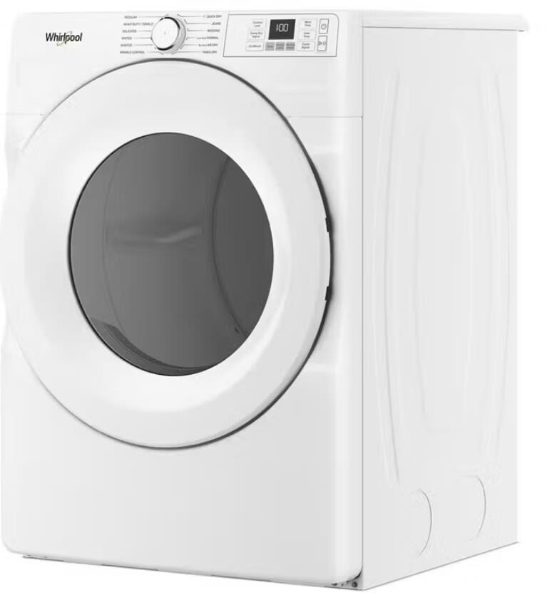Whirlpool WHWADRERW47202 Stacked Washer Dryer Set with Front Load Washer and Electric Dryer in White