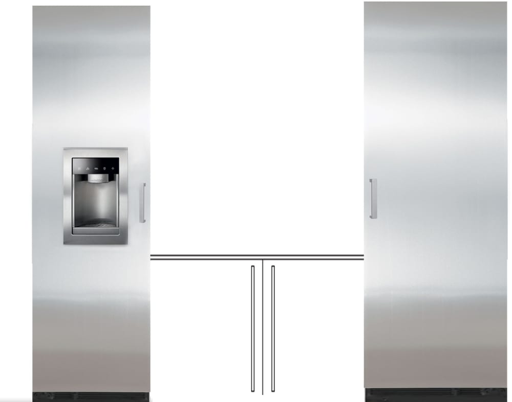 Miele MIREFR264 Separate Install Column Refrigerator & Freezer Set with