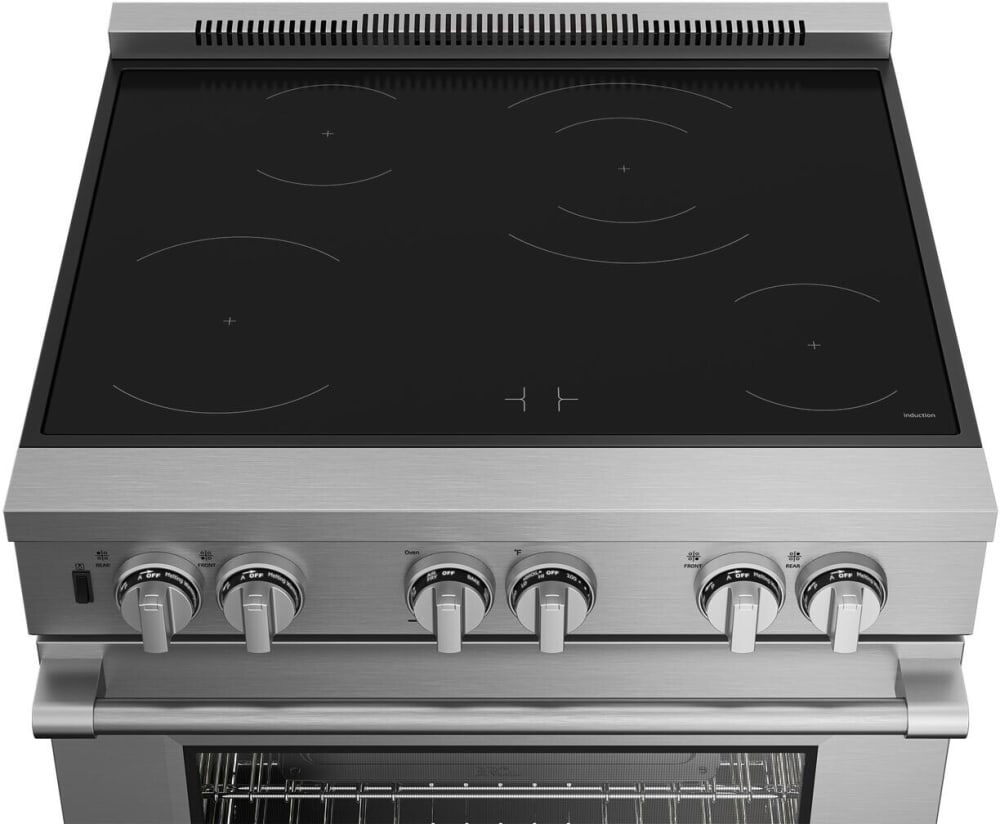 Beko PRIR34452SS 30 Inch Freestanding Pro Style Induction Range with 4 Induction Zones 5.7 cu. ft. Capacity XL Cooktop Surface AirFry Twin Turbo Convection Preheat Time Self Clean Bridge Function Sabb...