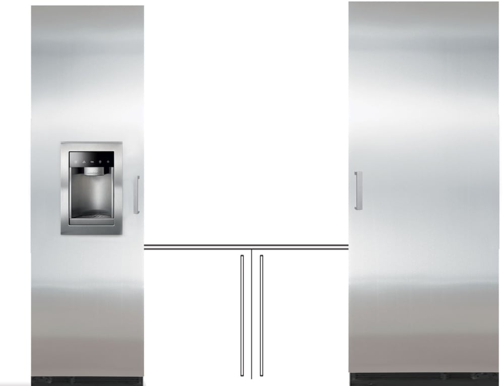 Miele MIREFR161 Separate Install Column Refrigerator & Freezer Set with