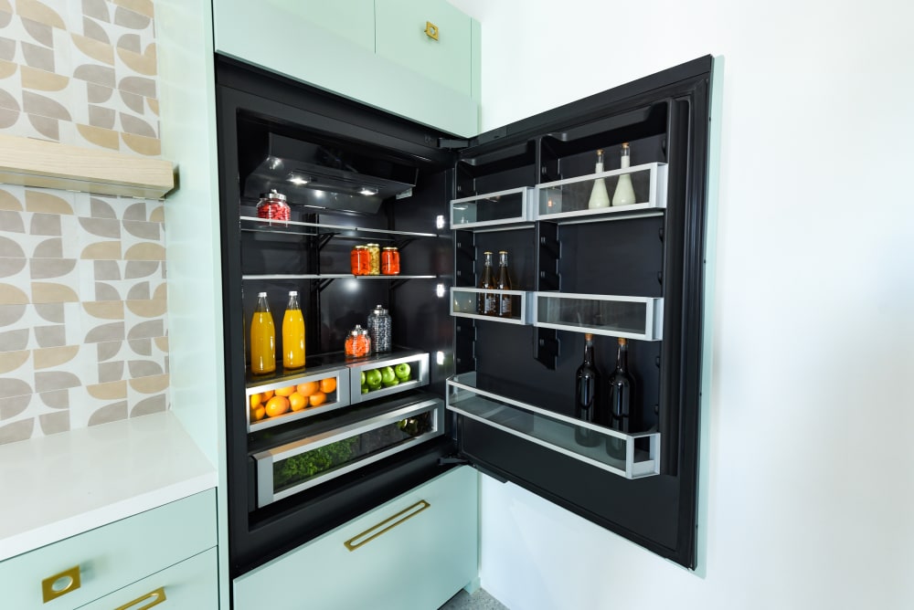 Jennair Jb36nxfxre 36 Inch Panel Ready Built In Bottom Mount Refrigerator With 20 86 Cu Ft Capacity Filtered Automatic Ice Maker Fresh Flow Air Filter Twinfresh Climate Control System Sabbath Mode And Energy Star