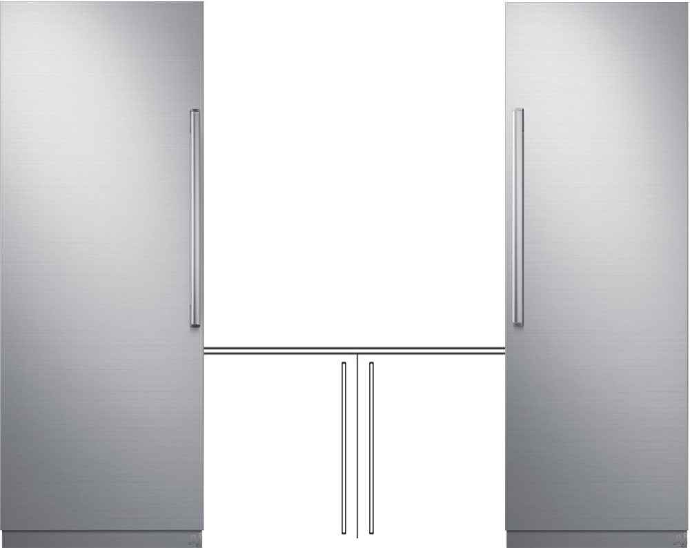 Dacor DAREFR178 Separate Install Column Refrigerator & Freezer Set with ...