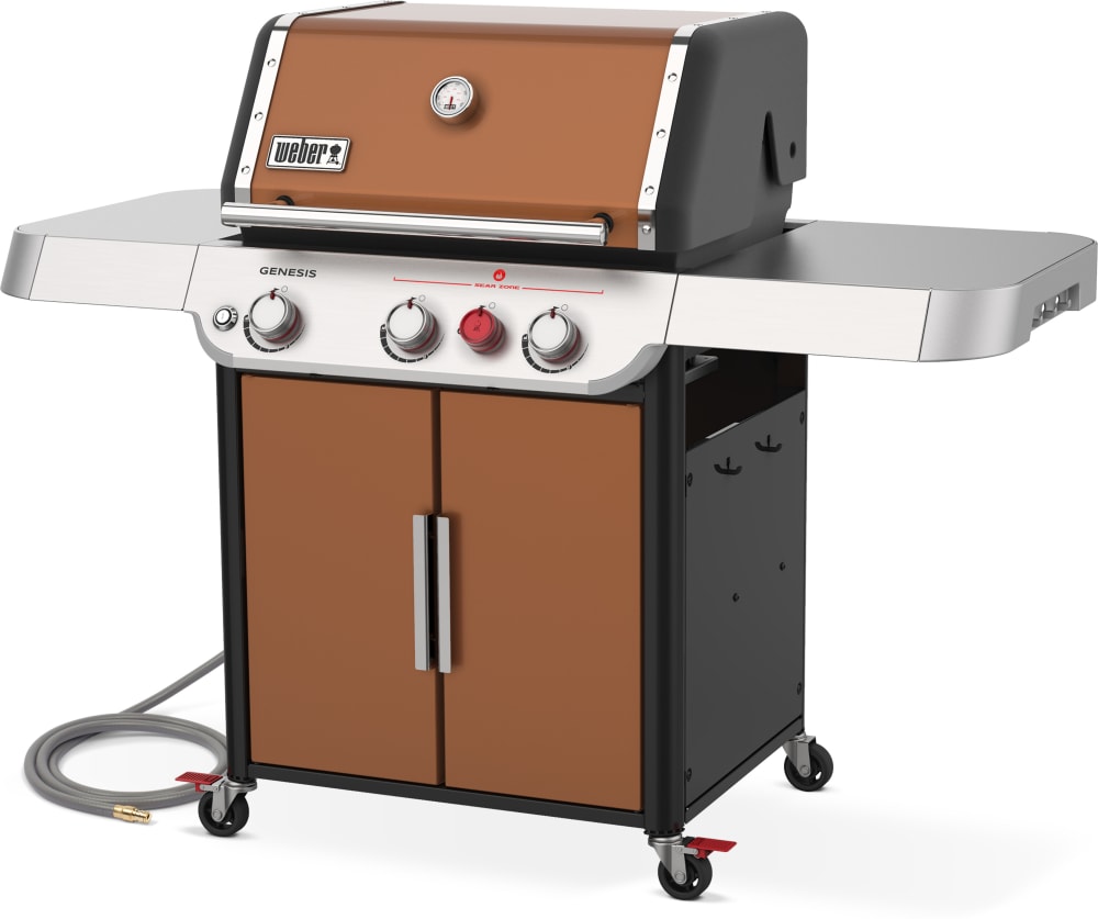 ras amplitude erfgoed Weber 37320001 GENESIS E-325s Freestanding Gas Grill with 787 sq. in.  Cooking Surface, 3 PureBlu Burners, Extra-Large Sear Zone, Extra Large Prep  & Serve Table, and Expandable Top Grate: Natural Gas, Copper
