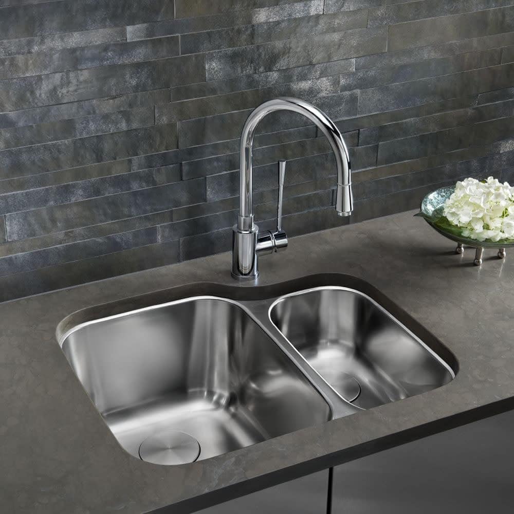 Blanco 440163 25 Inch Undermount Double Bowl Stainless Steel Sink with