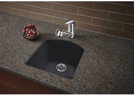 Blanco 440204 15 Inch Drop In Undermount Single Bowl Granite Bar Sink With 8 Depth 80 Solid Heat Resistant Up To 536 F And Scratch Anthracite - Blanco Round Bar Sink Blanco 440204 15 Inch Drop In Undermount Single Bowl Granite Bar Sink With 8 Depth 80 Solid Heat Resistant Up To 536 F And Scratch Anthracite - Blanco Round Bar Sink