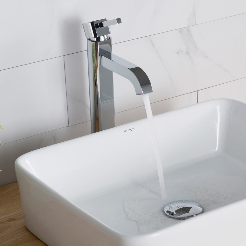 Kraus FVS1007CH Single Lever Tall Vessel Bathroom Faucet with Superior