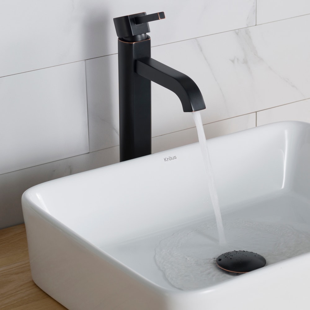 Kraus FVS1007ORB Single Lever Tall Vessel Bathroom Faucet with Superior