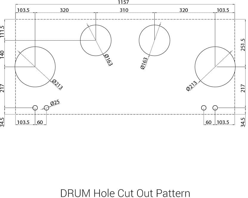 PITT Cooking Systems 510104114 48 Inch Drum Gas Cooktop with 4 Burners