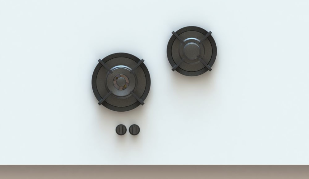 PITT Cooking Systems BALURAN 24 Inch Gas Cooktop with 2 Brass Burners