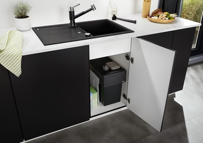 Blanco 526376 10 Inch Button II Kitchen Waste Storage Organizer with