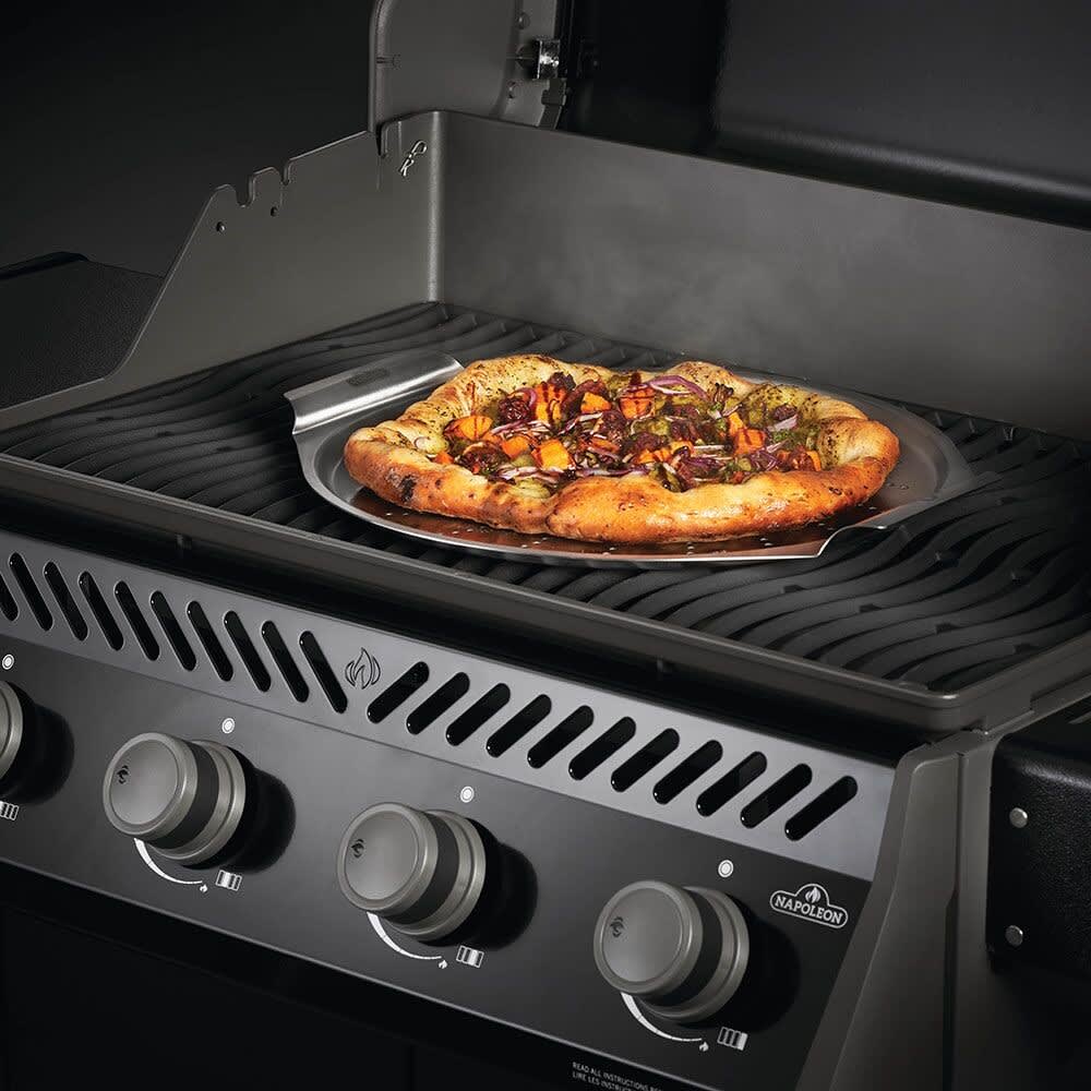 Napoleon 56066 14 Inch Stainless Steel Pizza Pan with Built-In Handle
