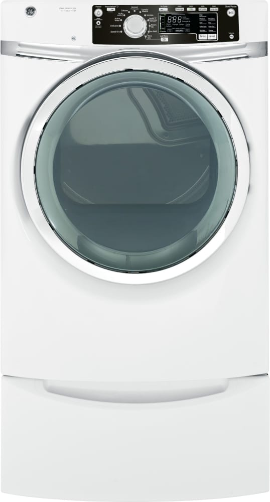 GE GFDS260EFWW 28 Inch 8.1 cu. ft. Electric Dryer with 12 Dry Cycles, 5