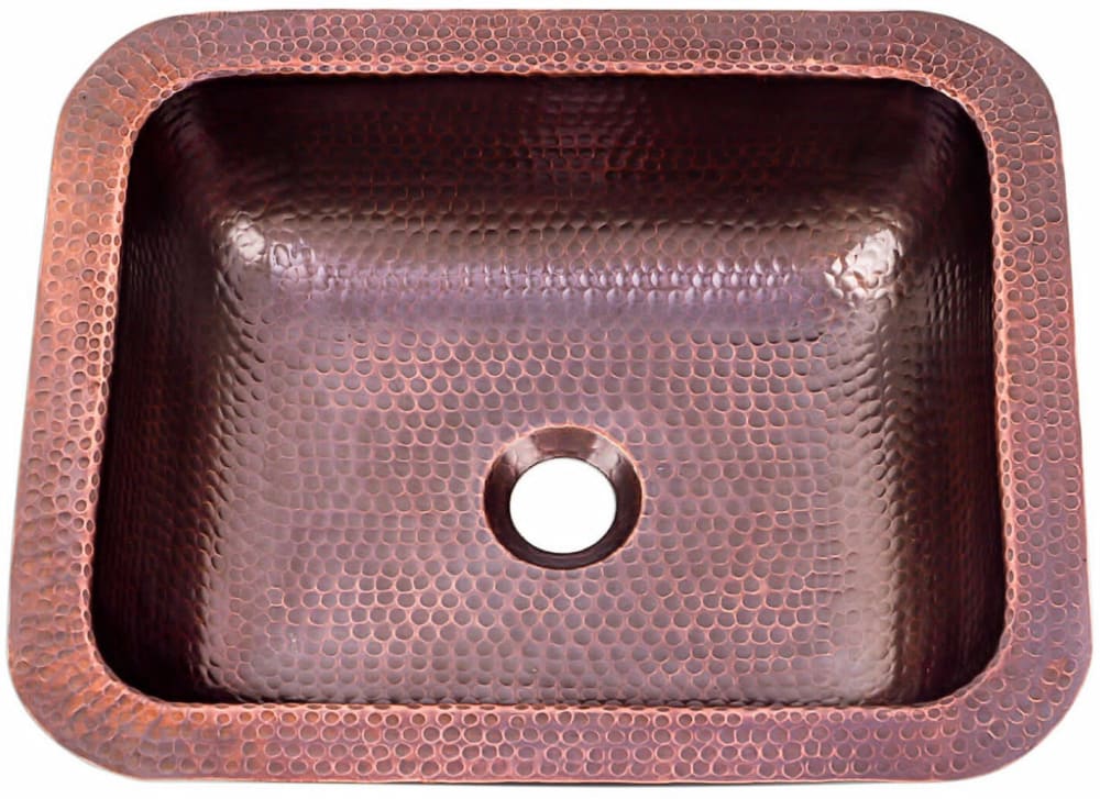 Nantucket Sinks REHC25 17 Inch Undermount Single Bowl Hammered Copper ...