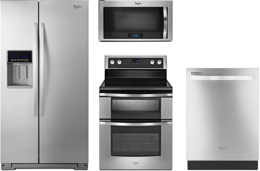 Whirlpool WP4SSSXS1 Whirlpool 4 Piece Kitchen Appliances Package with