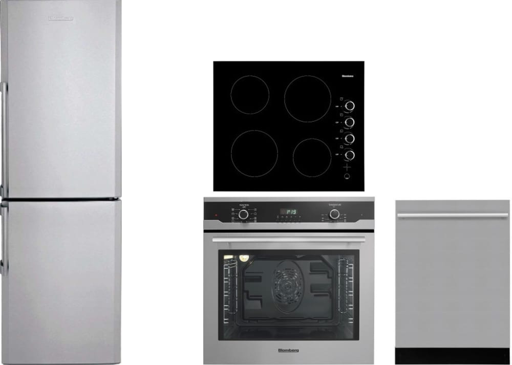 Blomberg BL4SS1 Blomberg 4 Piece Kitchen Appliances Package with Bottom