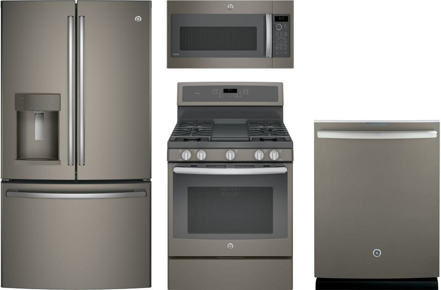 GE GERERAMWDW61 GE 4 Piece Kitchen Appliances Package with ...