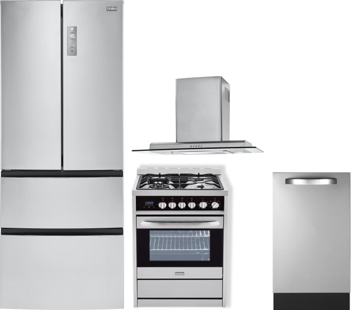 Haier HARERADWRH1 Haier 4 Piece Kitchen Appliances Package ...
