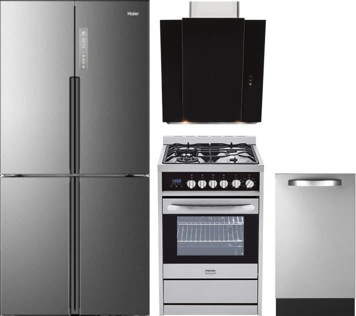 Haier HARERADWRH21 4 Piece Kitchen Appliances Package with ...