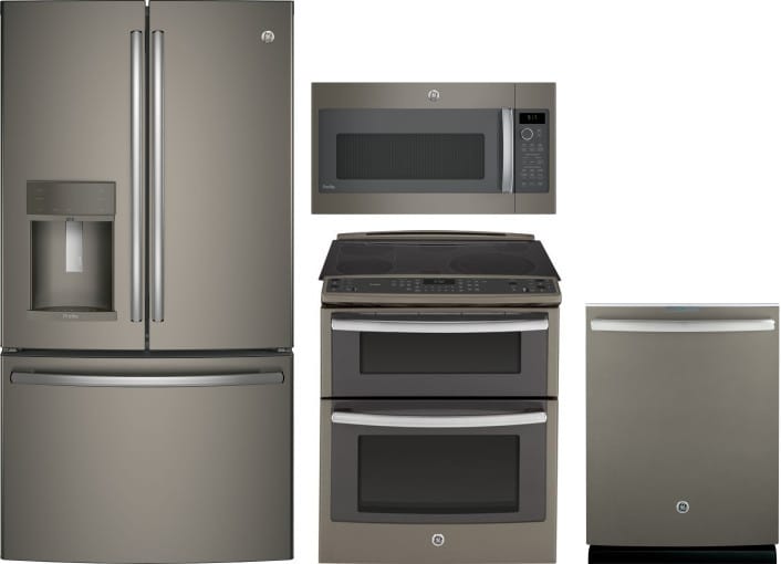 GE GERERADWMW1872 4 Piece Kitchen Appliances Package with French Door