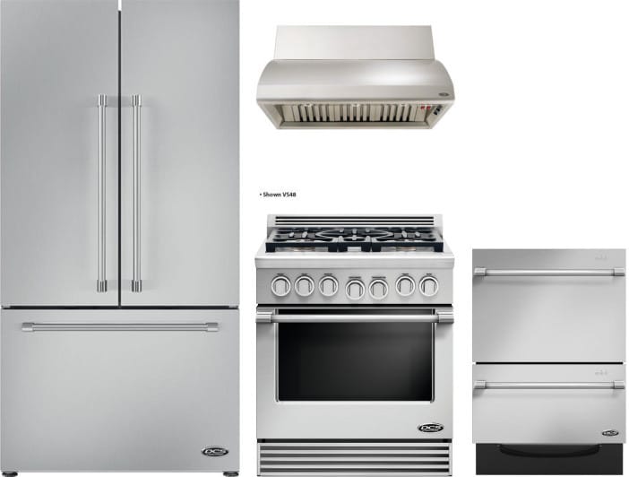 DCS DCSRERADWRH10 4 Piece Kitchen Appliances Package with ...