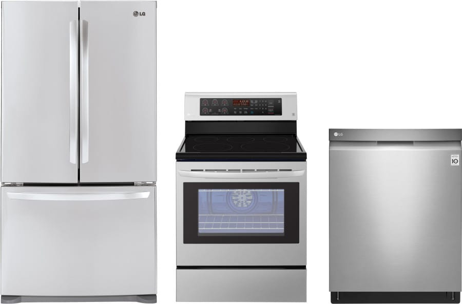 LG LGRERADW23 3 Piece Kitchen Appliances Package with ...