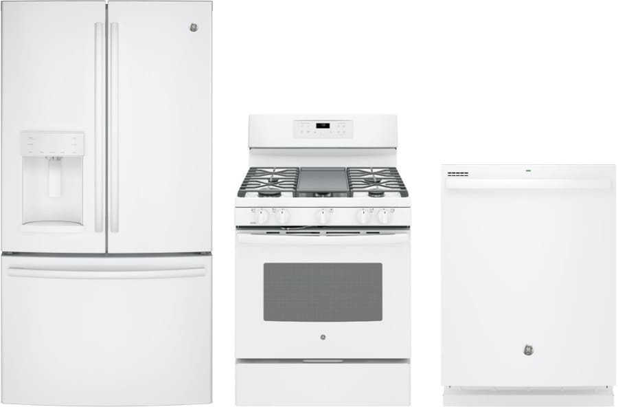 GE GERERADW110 3 Piece Kitchen Appliances Package with French Door