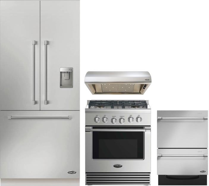 DCS DCSRERADWRH17 4 Piece Kitchen Appliances Package with ...
