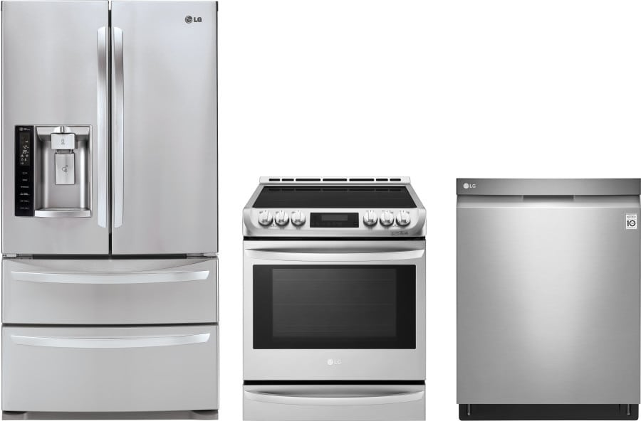LG LGRERADW193 3 Piece Kitchen Appliances Package with ...