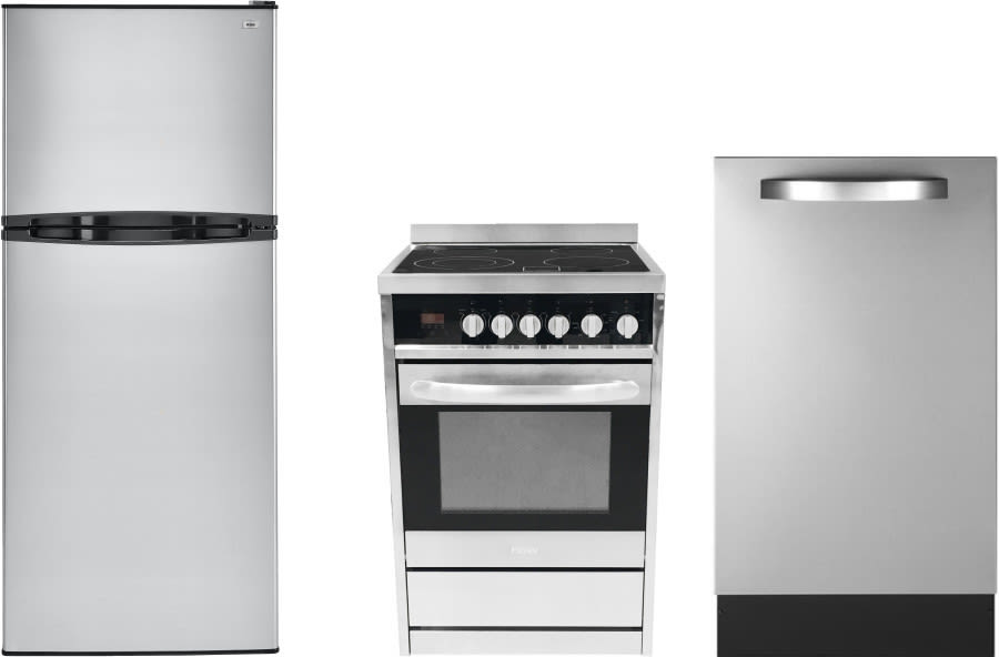 Haier HARERADW3 3 Piece Kitchen Appliances Package with ...